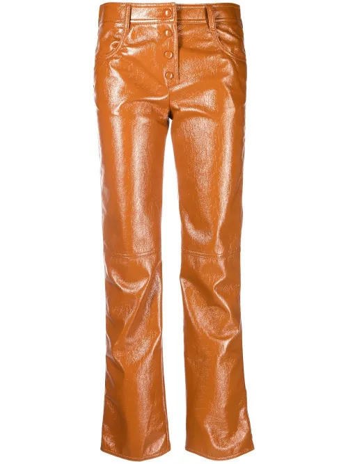Pantalon droit à fini verni - MSGM - Modalova
