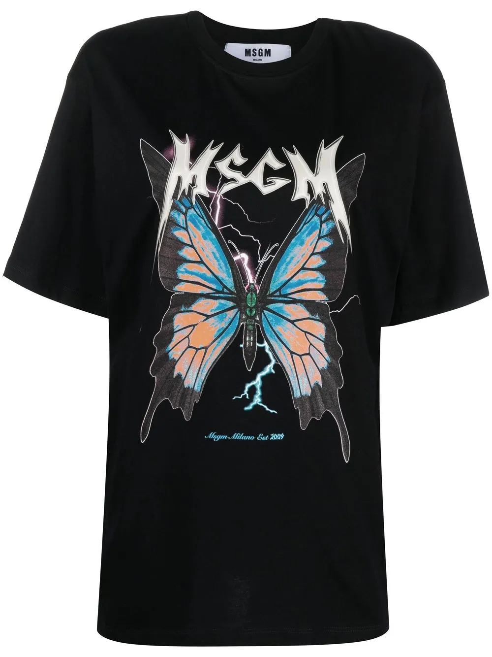 

MSGM logo-print detail T-shirt - Black