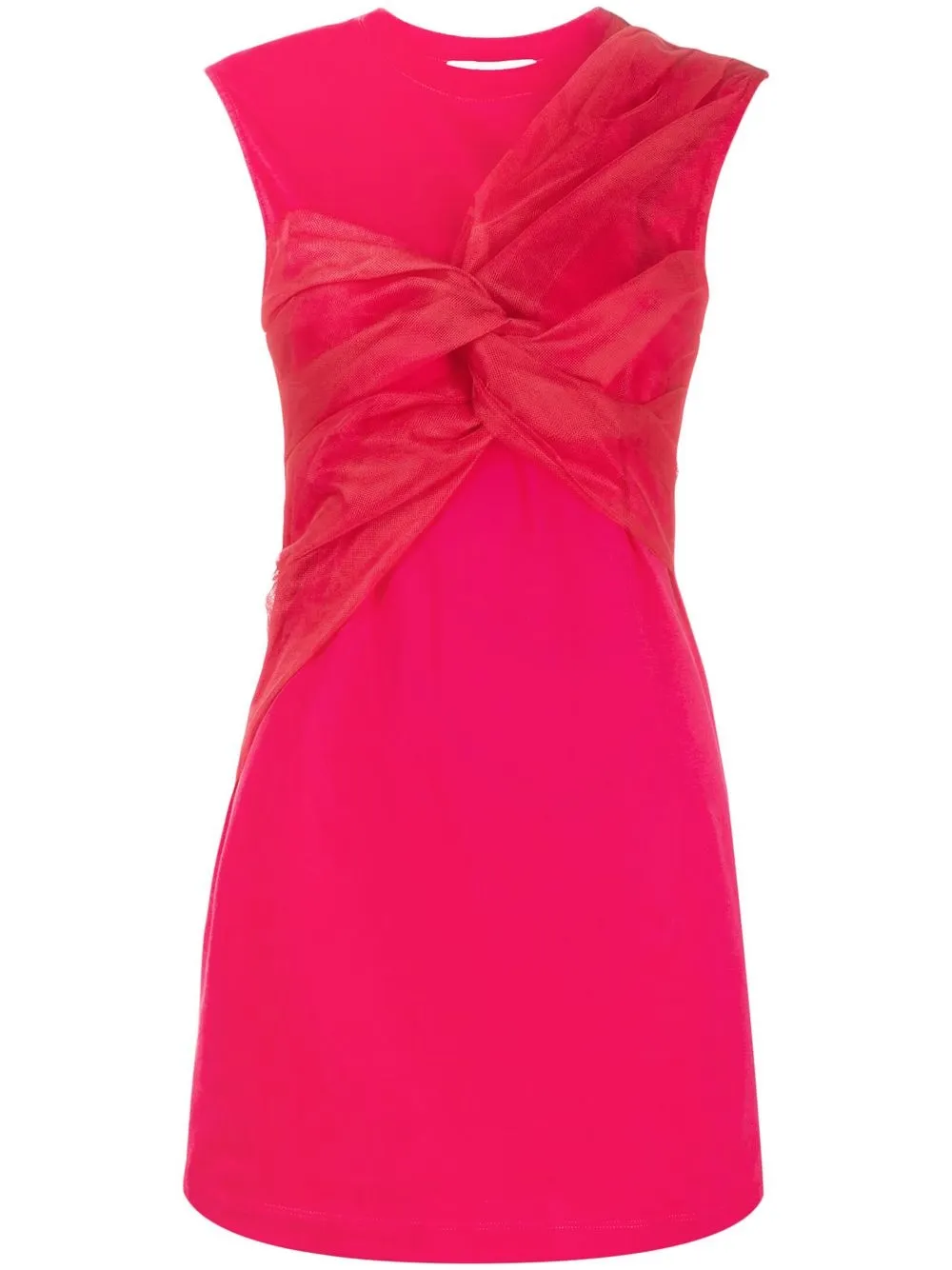 

MSGM vestido midi con detalle retorcido - Rosado