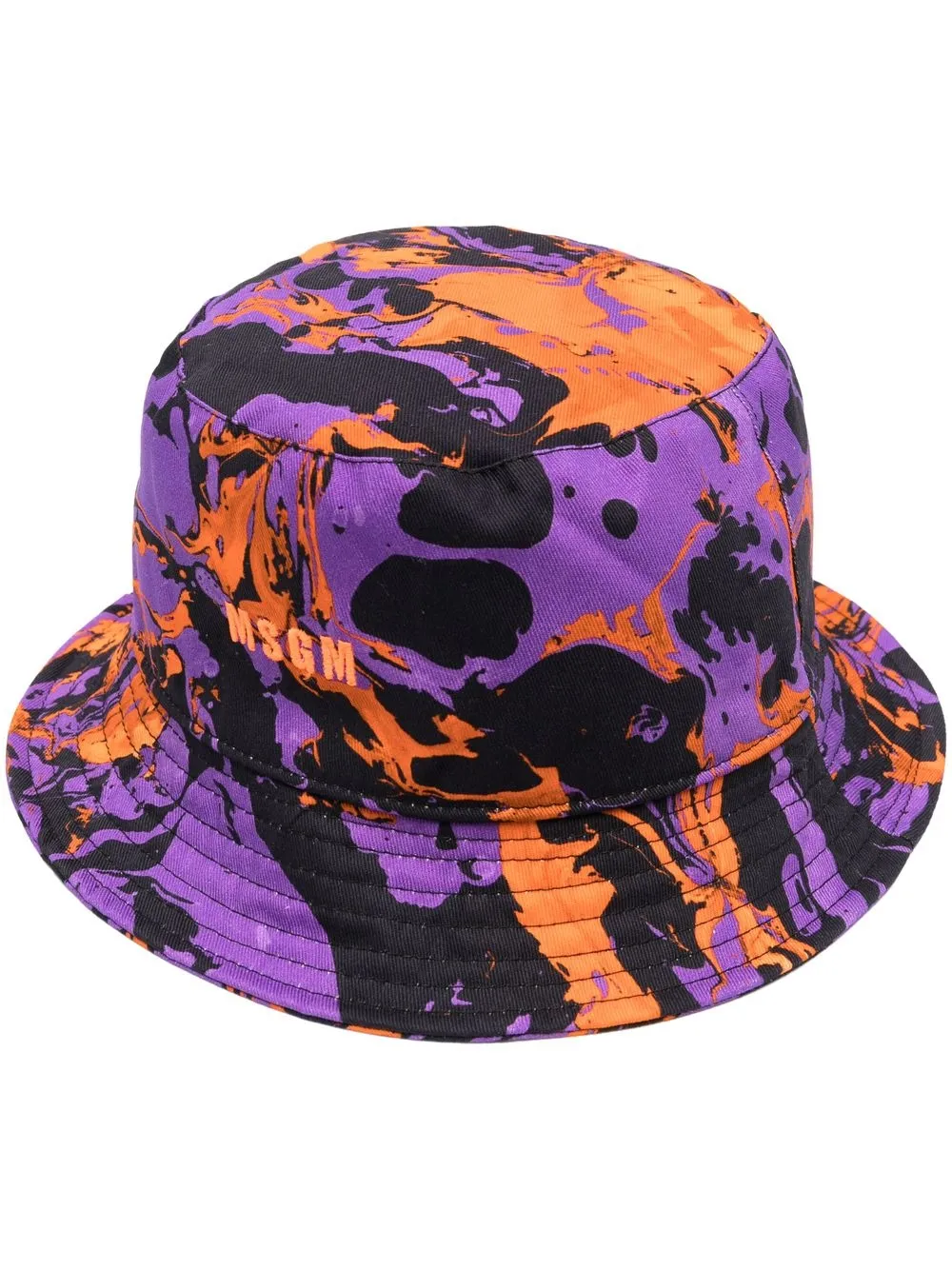 

MSGM gorro de pescador con estampado gráfico - Negro
