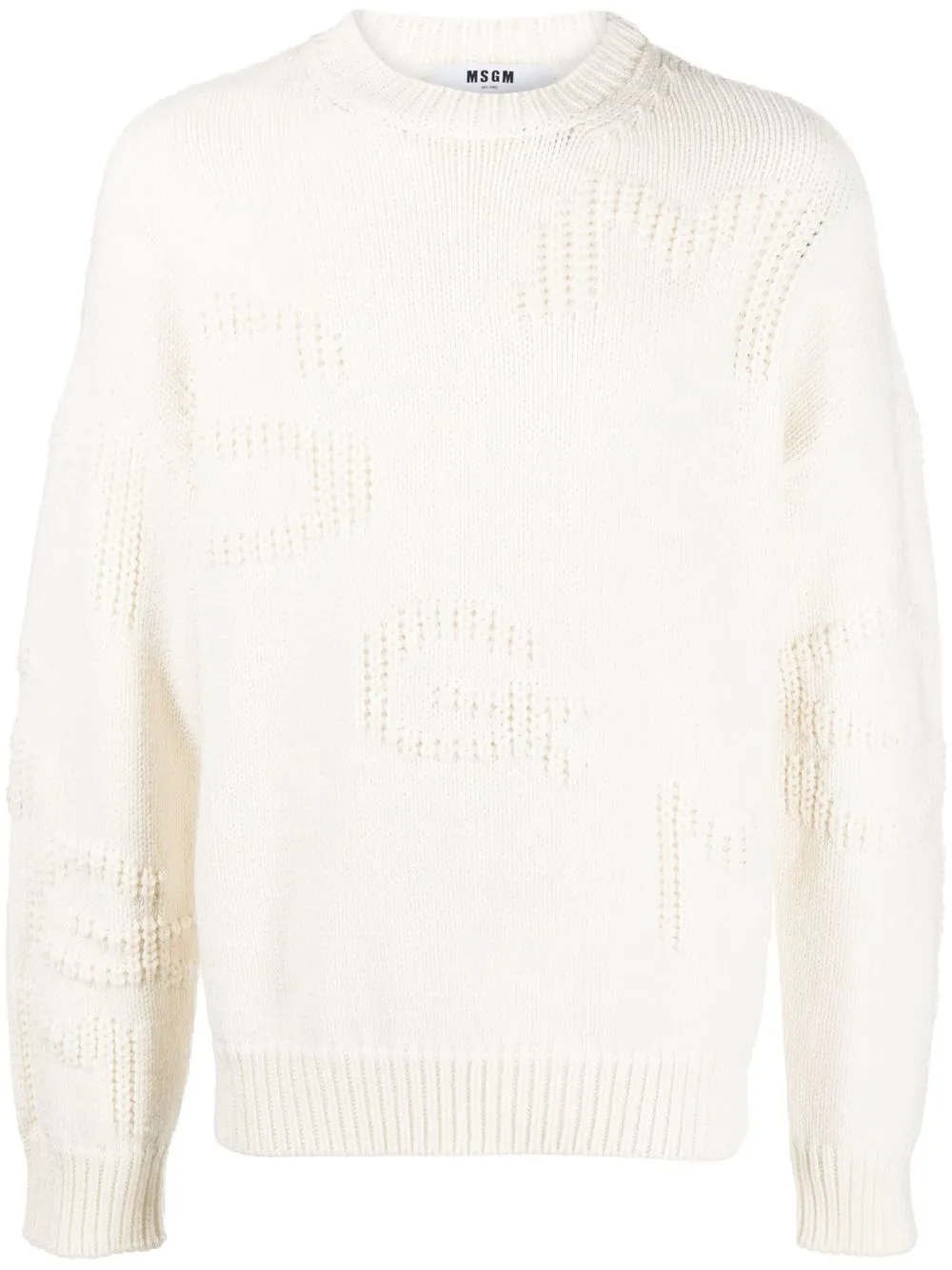 

MSGM virgin wool crew-neck jumper - White