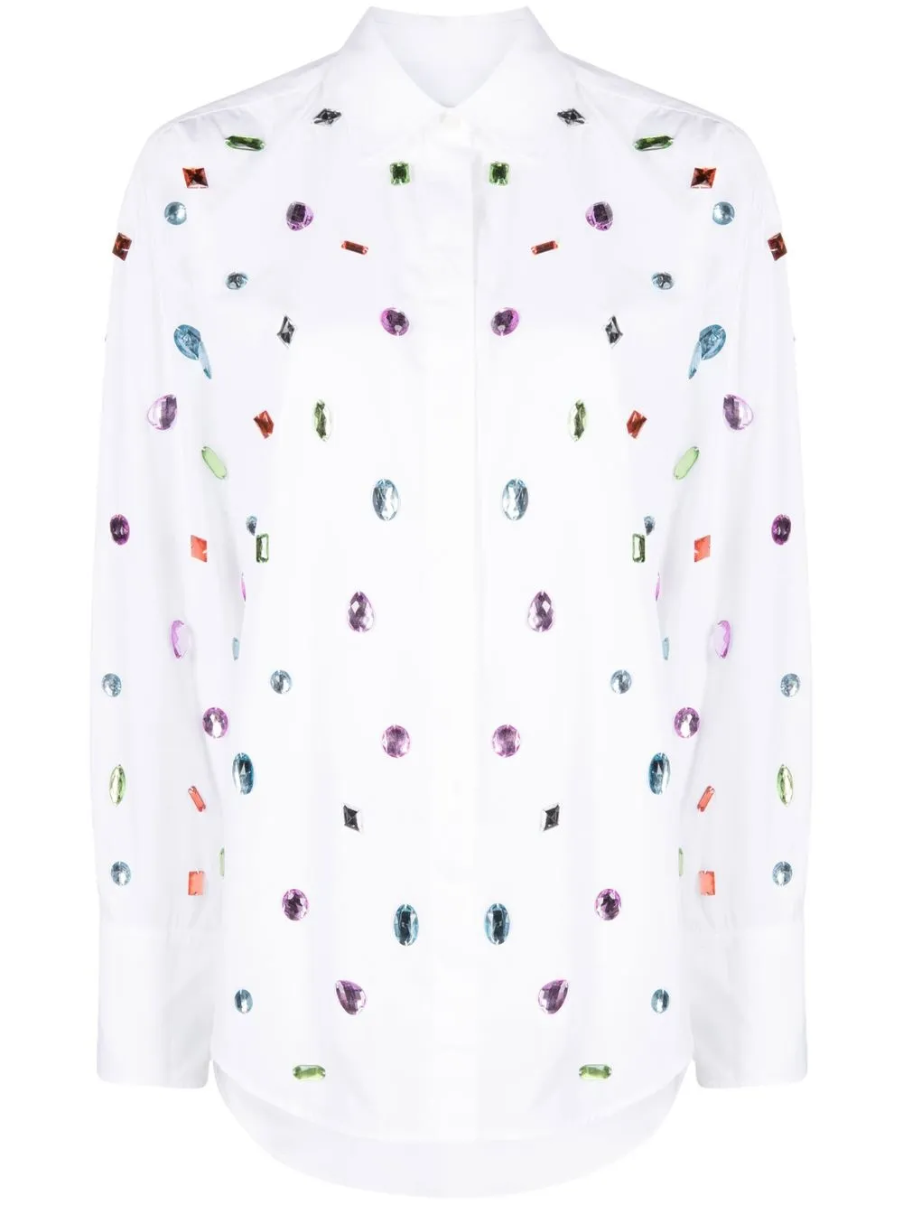 

MSGM camisa con botones y cristales - Blanco