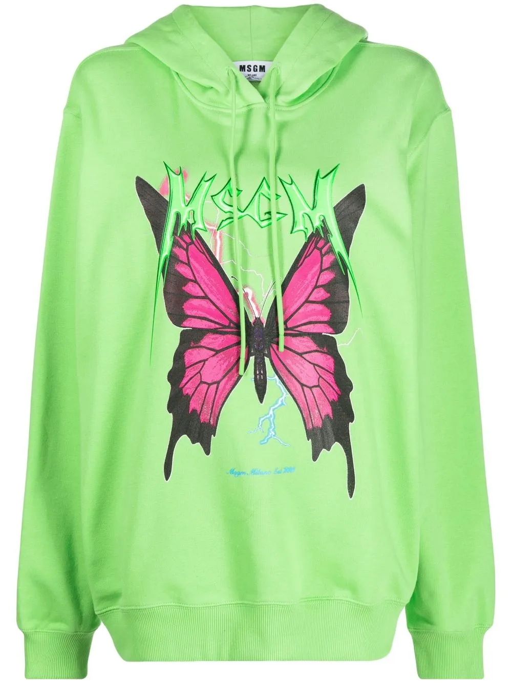 

MSGM hoodie con estampado gráfico - Verde