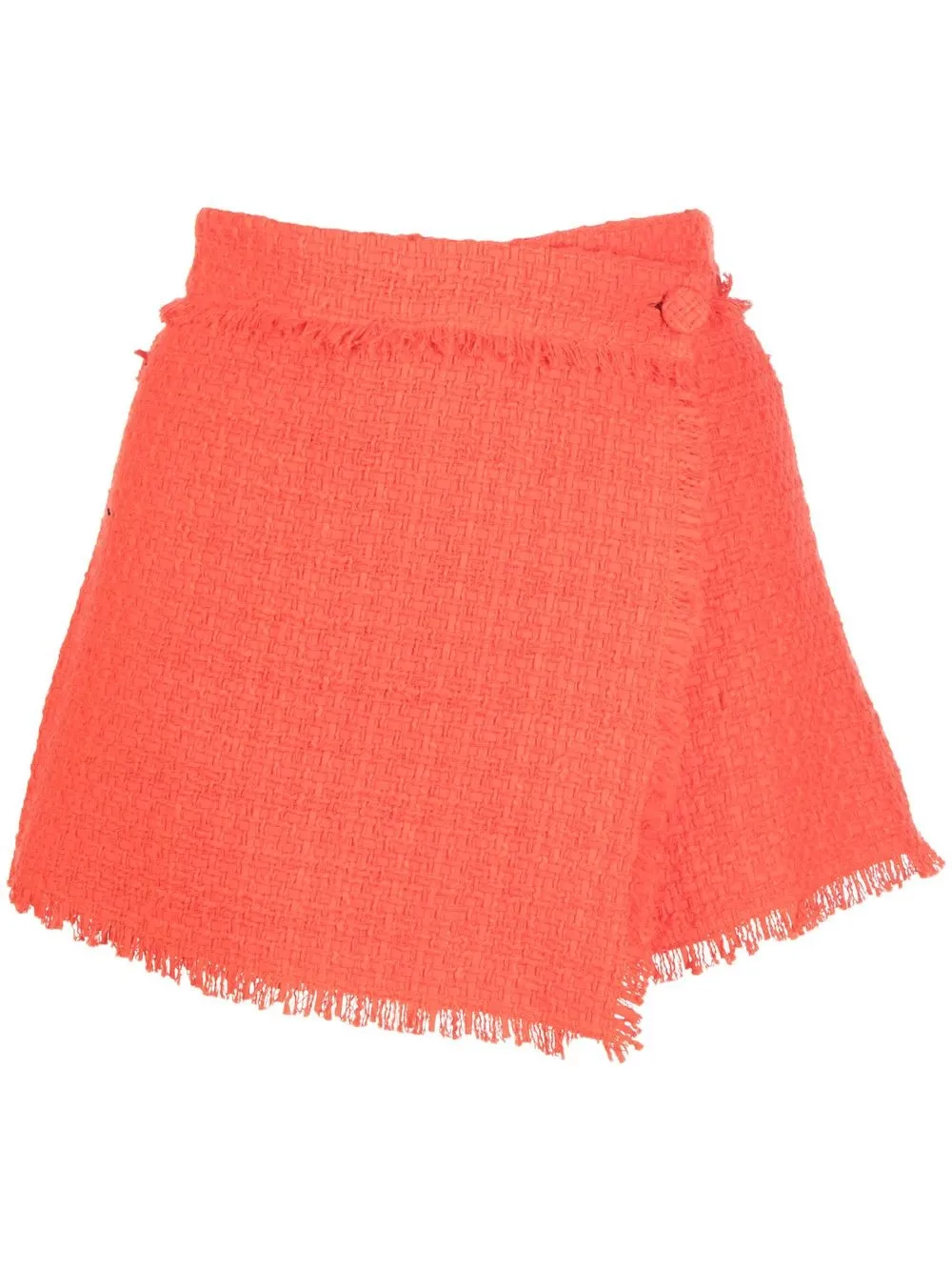 

MSGM frayed-hem wrap skirt - Orange