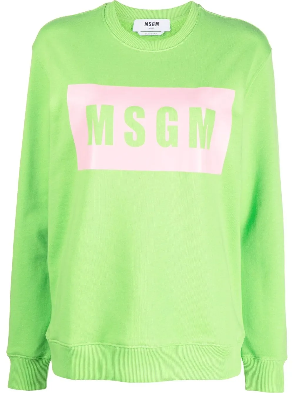 

MSGM sudadera con logo estampado - Verde