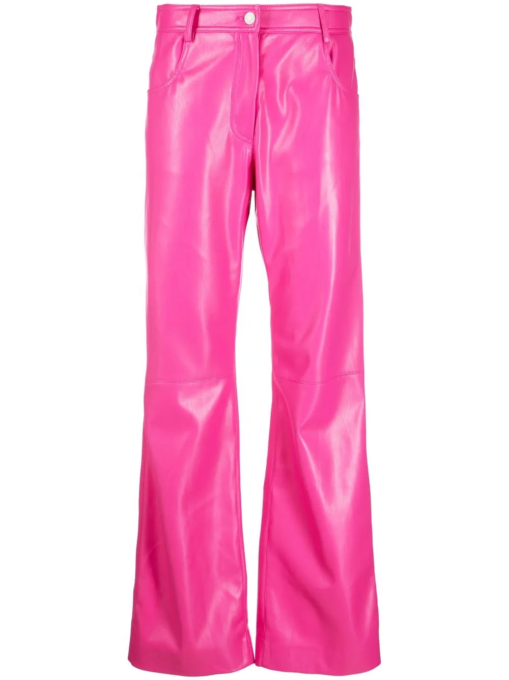 

MSGM pantalones con tiro alto - Rosado