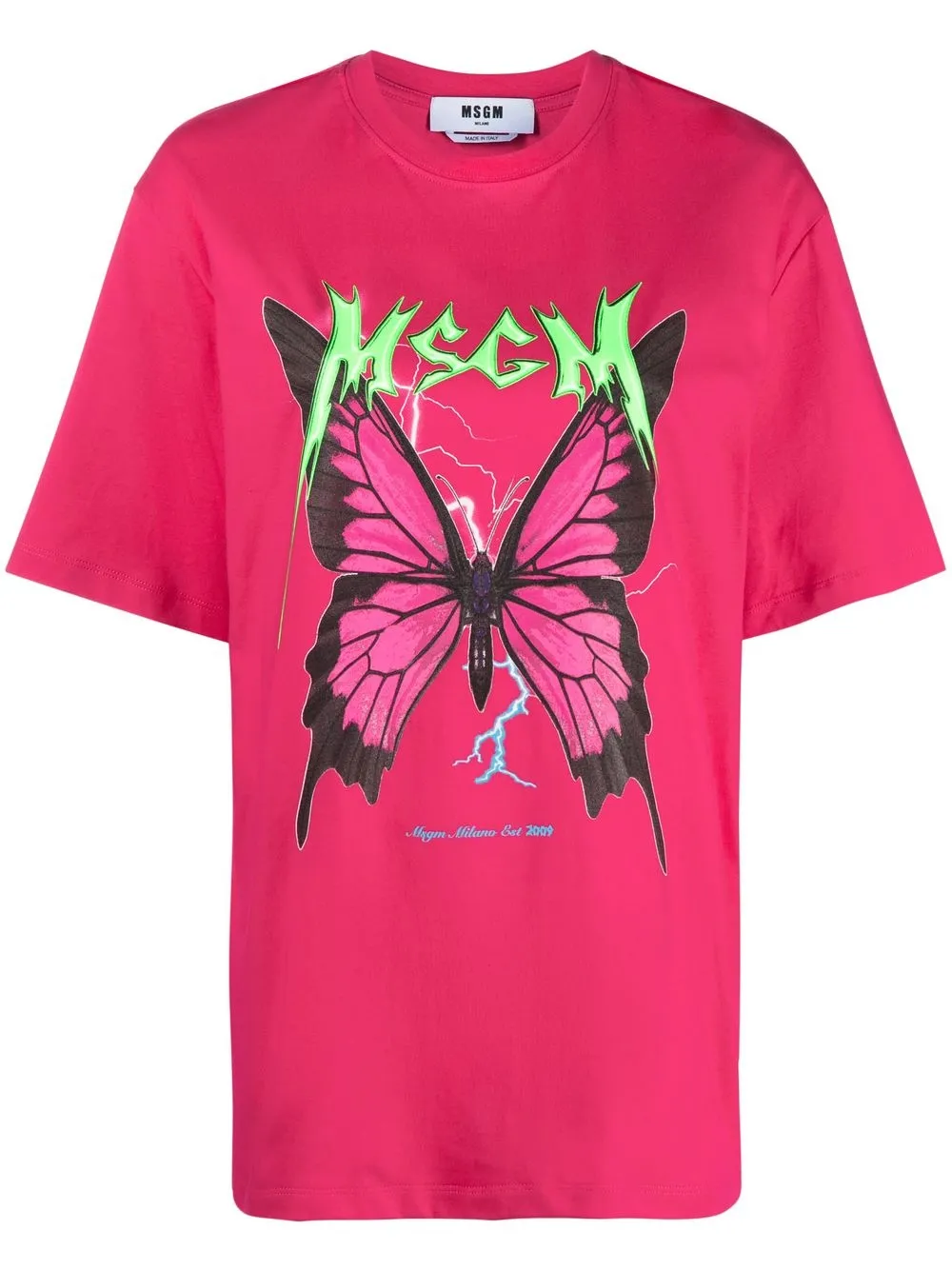 

MSGM logo-print detail T-shirt - Pink