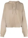 MSGM logo-print drawstring hoodie - Neutrals
