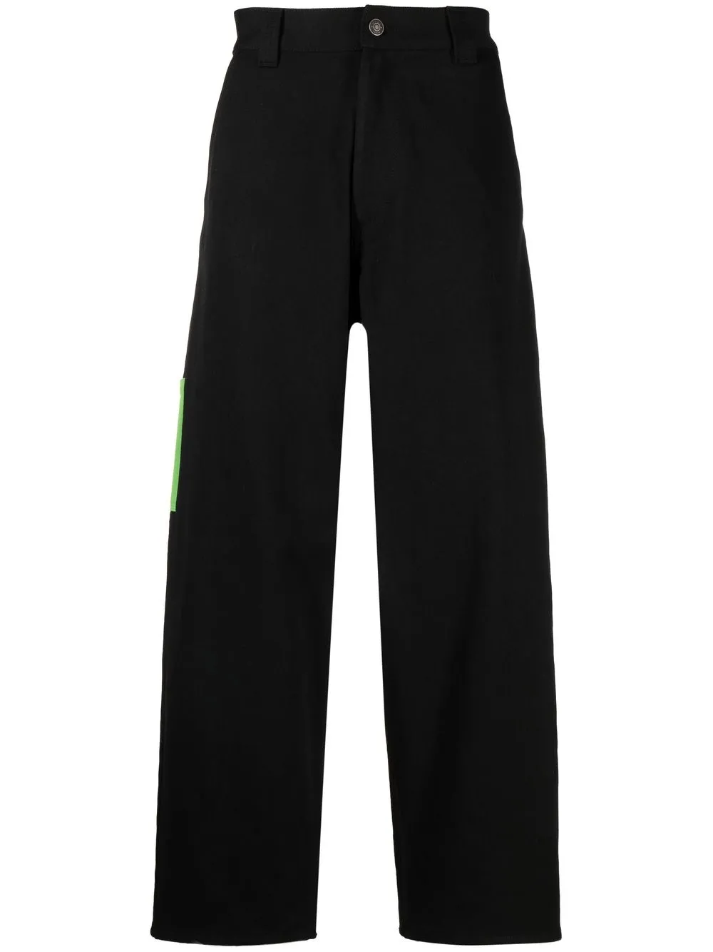 

MSGM pantalones con logo bordado - Negro