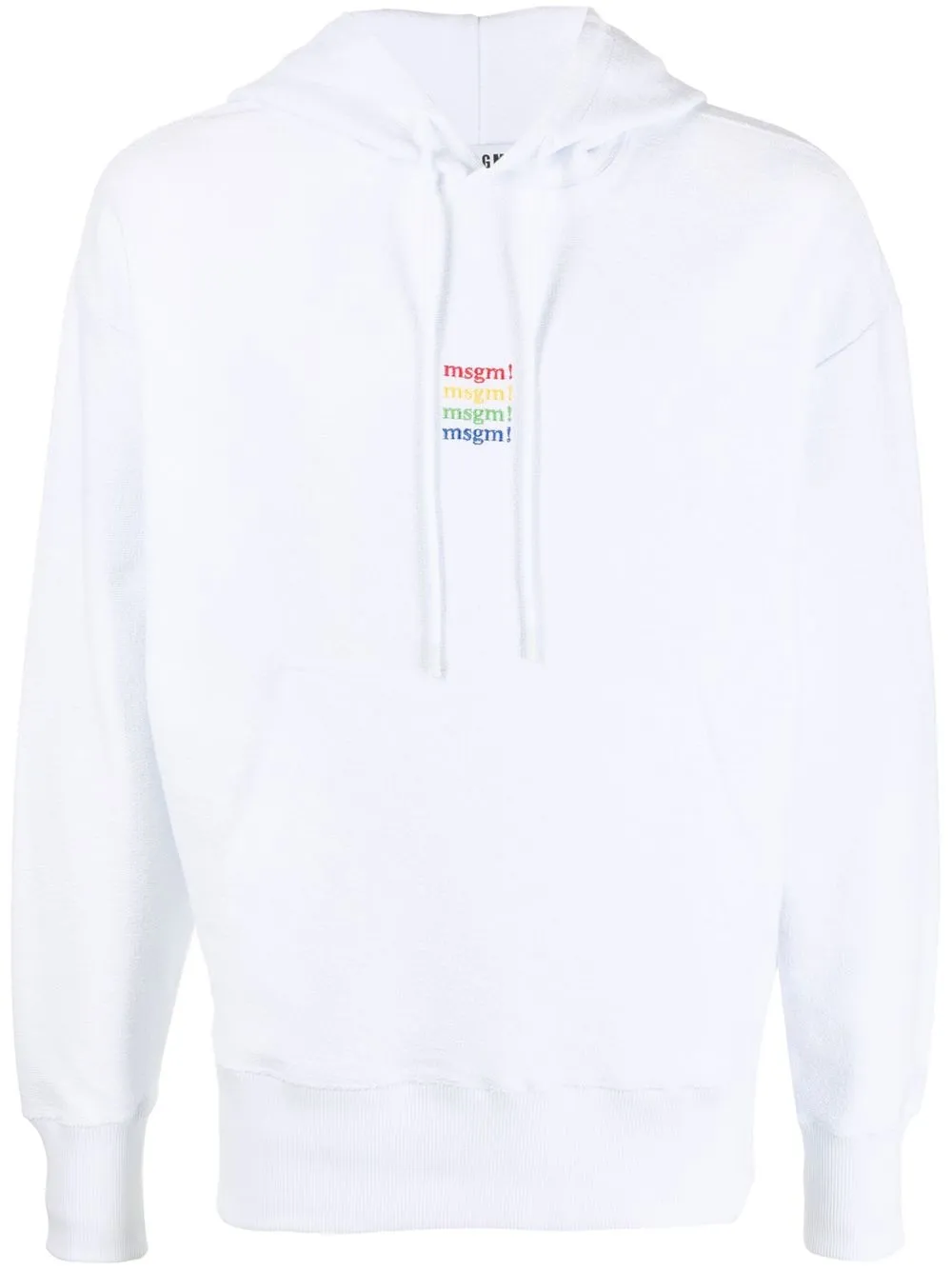 

MSGM hoodie con logo bordado - Blanco