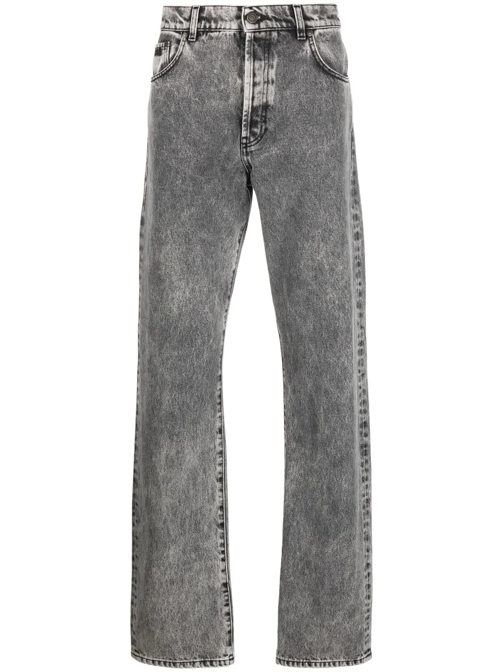 

MSGM jeans rectos con efecto lavado - Gris