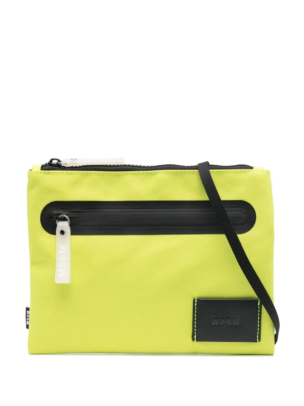 

MSGM bolsa de mano con parche del logo - Amarillo