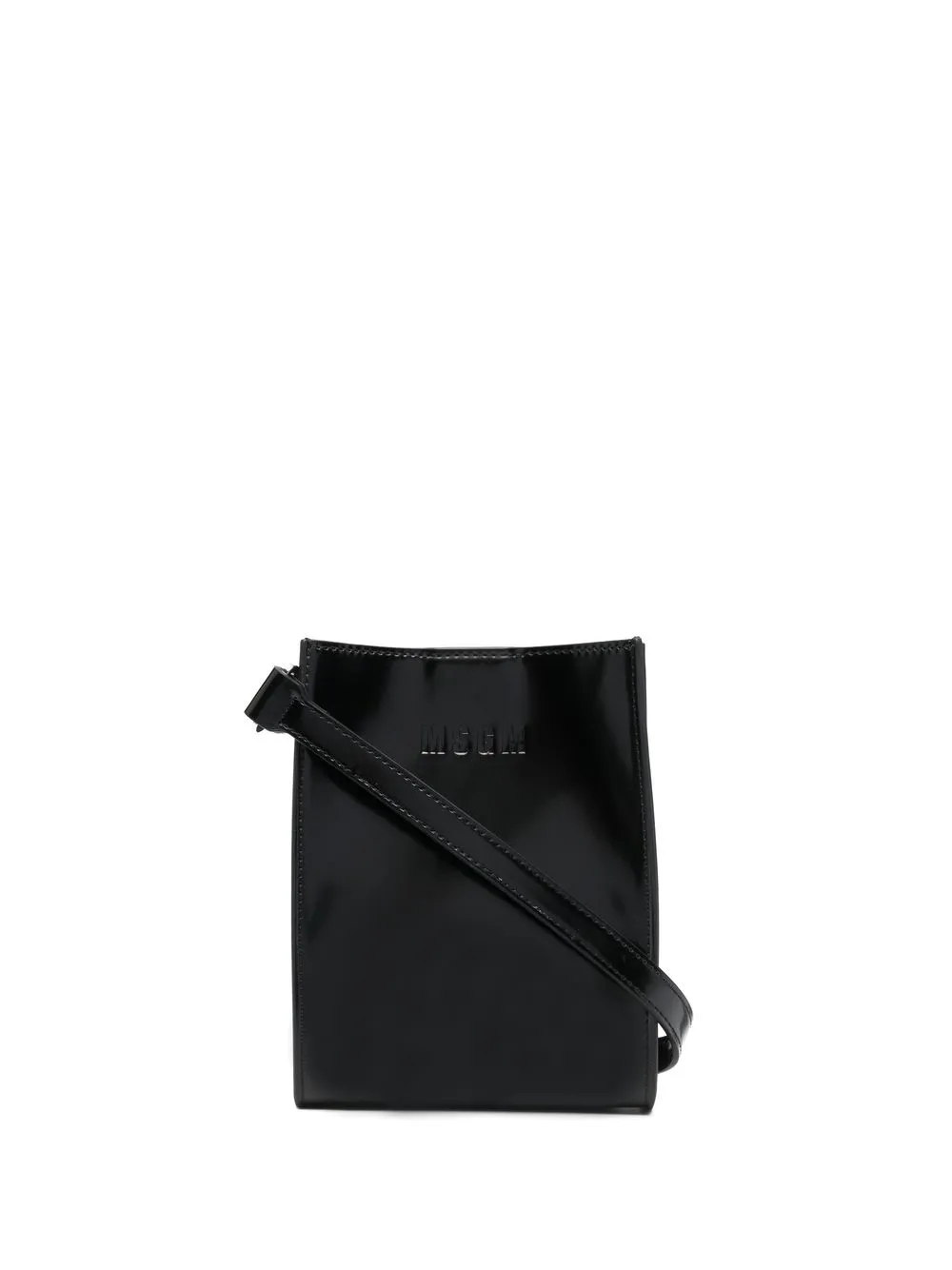 

MSGM bolsa de hombro con logo en relieve - Negro