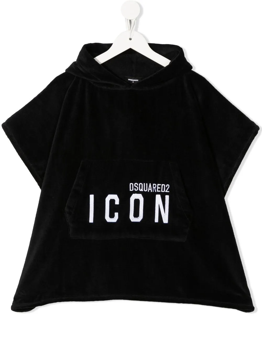 

Dsquared2 Kids poncho de playa con logo estampado - Negro