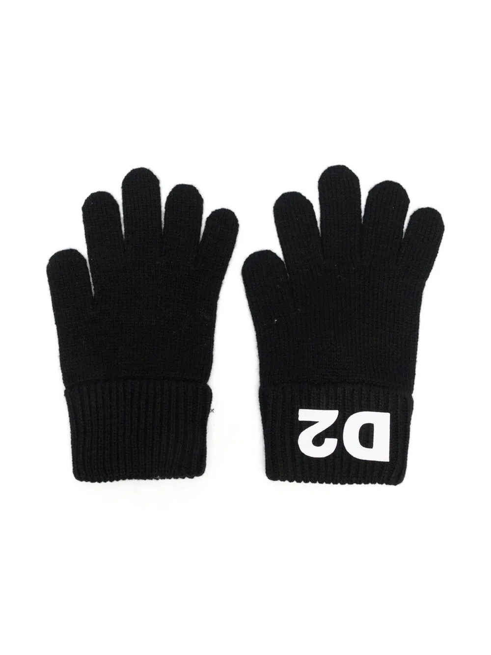 

Dsquared2 Kids logo-print full-finger gloves - Black