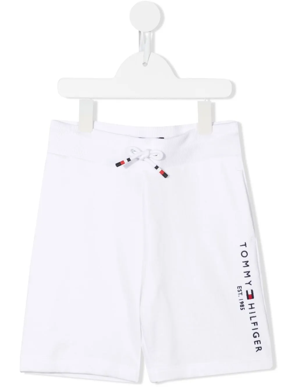 Tommy Hilfiger Junior Teen Embroidered Logo Track Shorts In White