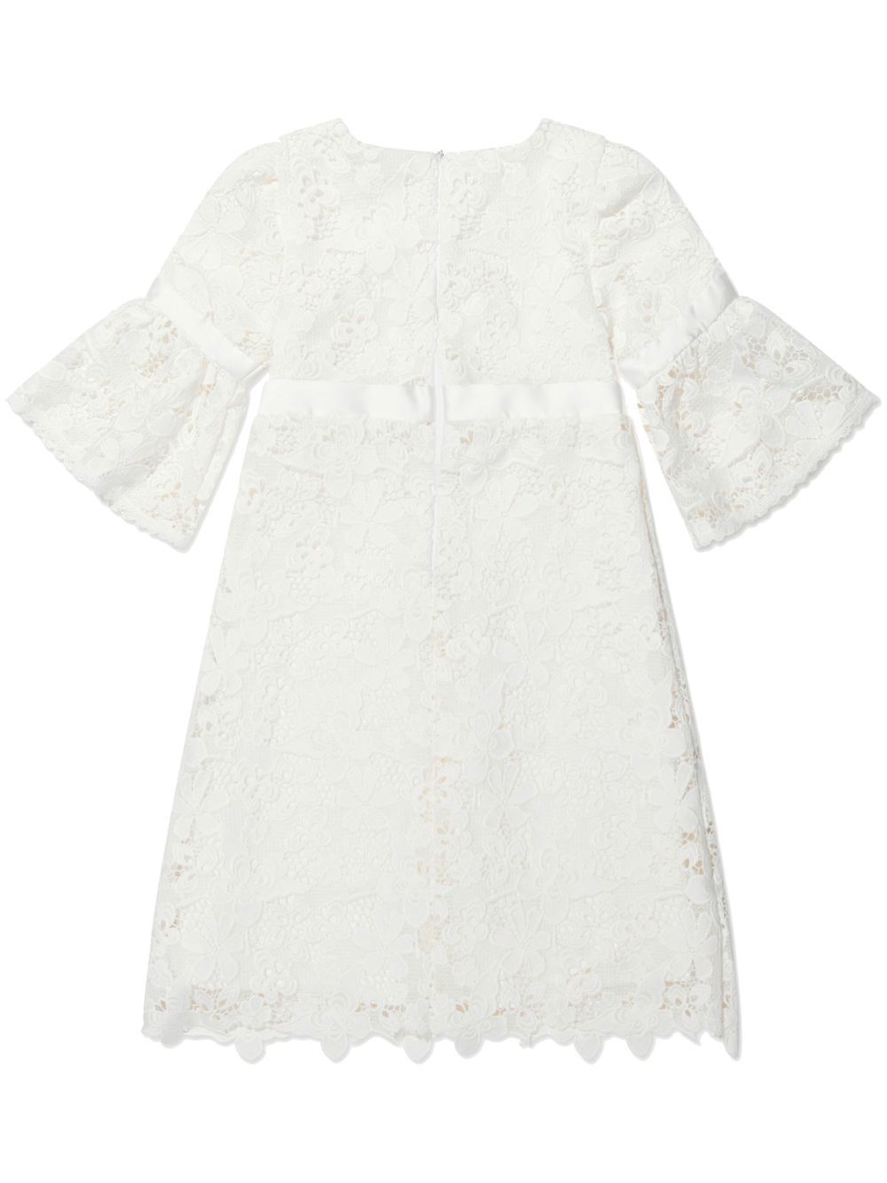 

Patachou lace flared-sleeve midi dress - White