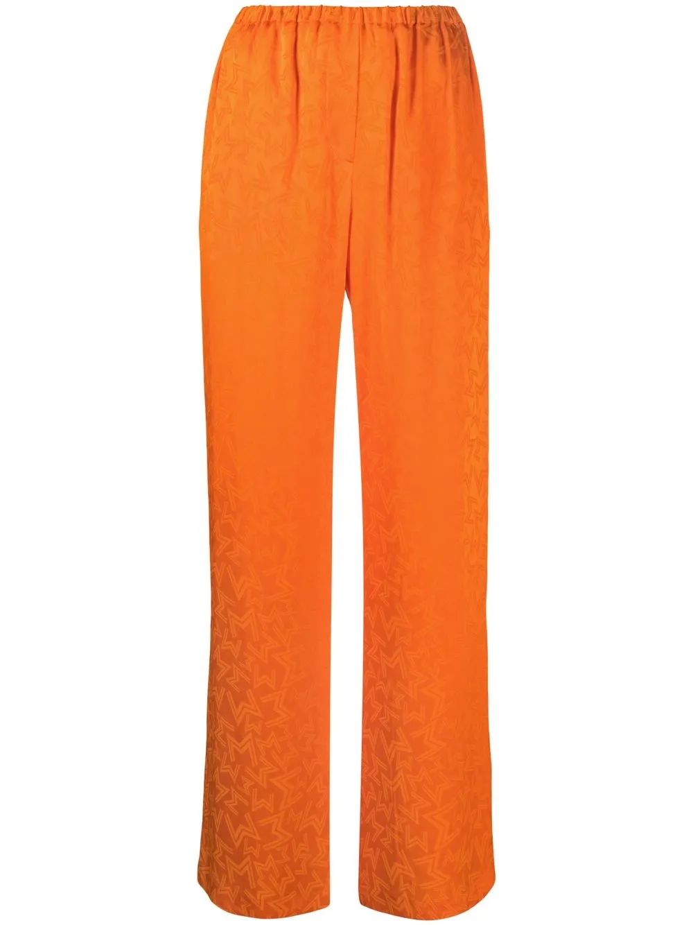 

MSGM pantalones con estrella estampada - Naranja