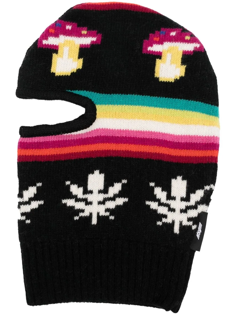 

MSGM patterned intarsia knit balaclava - Black