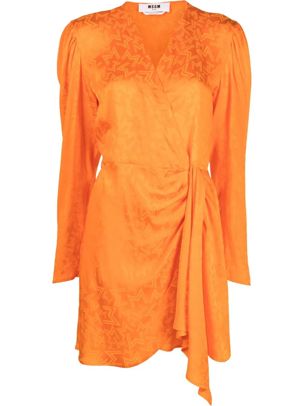 

MSGM vestido corto con jumpsuitgrama estampado - Naranja