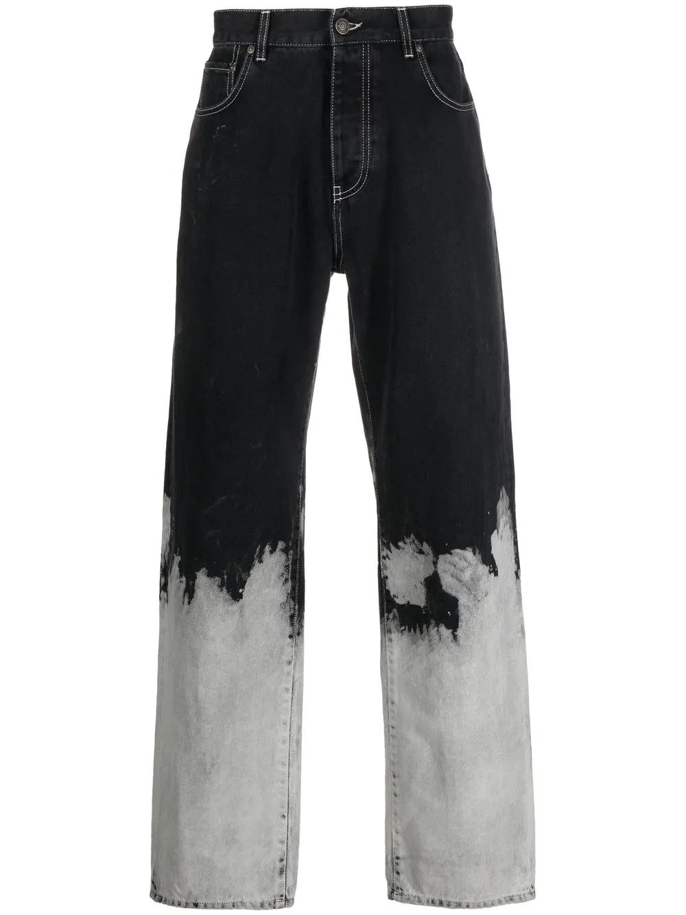 

MSGM jeans rectos con detalle de pintura - Negro