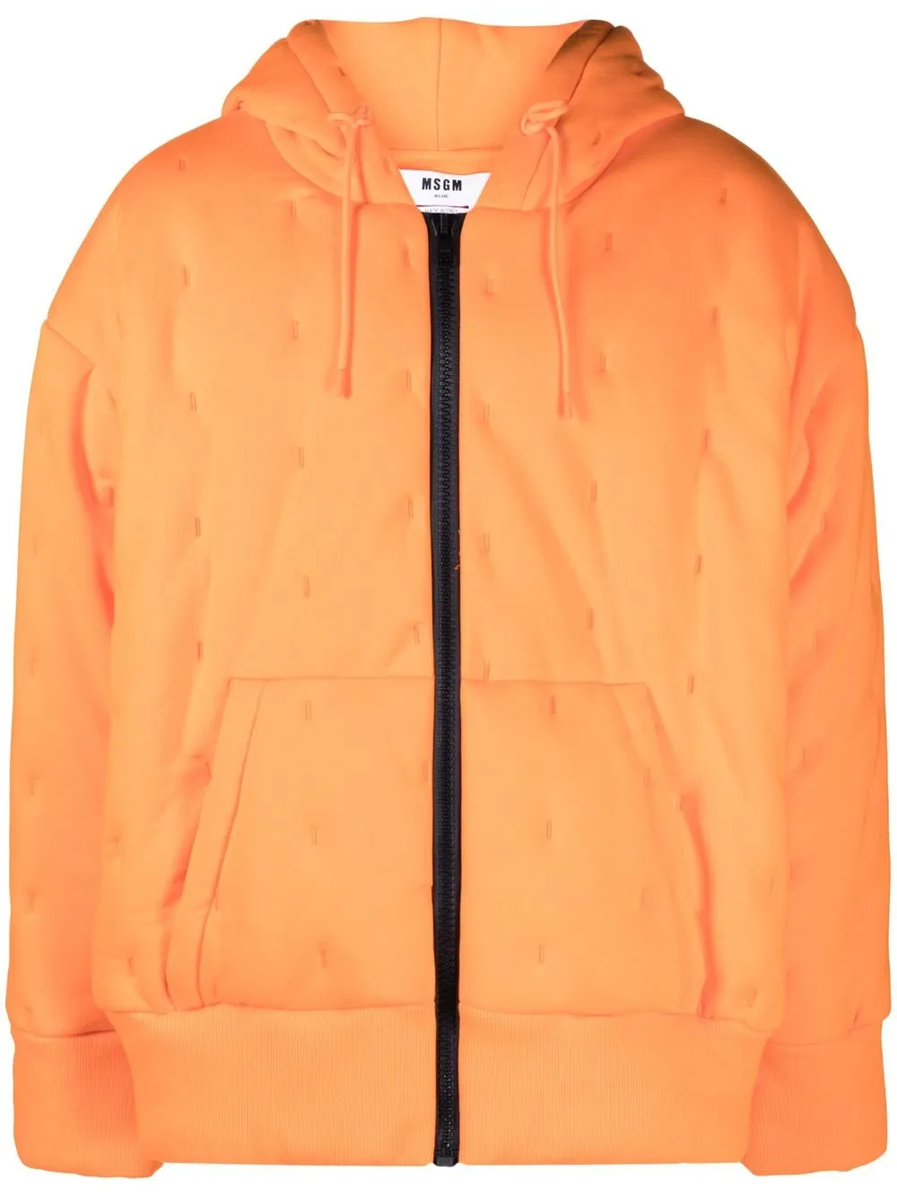 

MSGM hoodie con cierre - Naranja