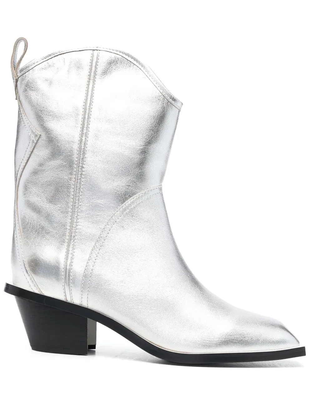 

MSGM Western 55mm calf-length boots - Silver