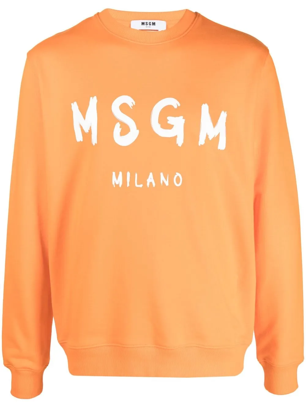 

MSGM sudadera con logo estampado - Naranja