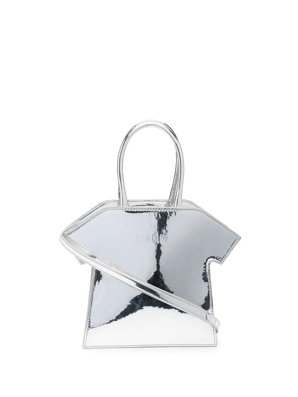 

MSGM tote en forma de playera - Plateado