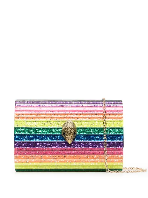 Kurt Geiger London Party Eagle glitter clutch bag