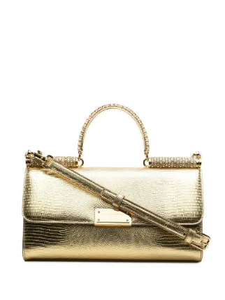 Dolce Gabbana Crystal Embellished Shoulder Bag Farfetch