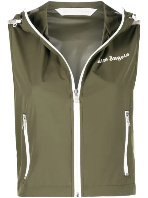 Palm Angels sleeveless hooded jacket