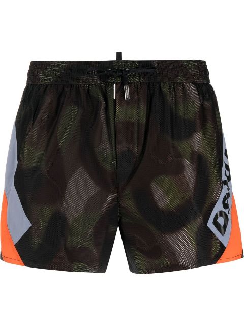 DSQUARED2 graffiti-print swim shorts Men