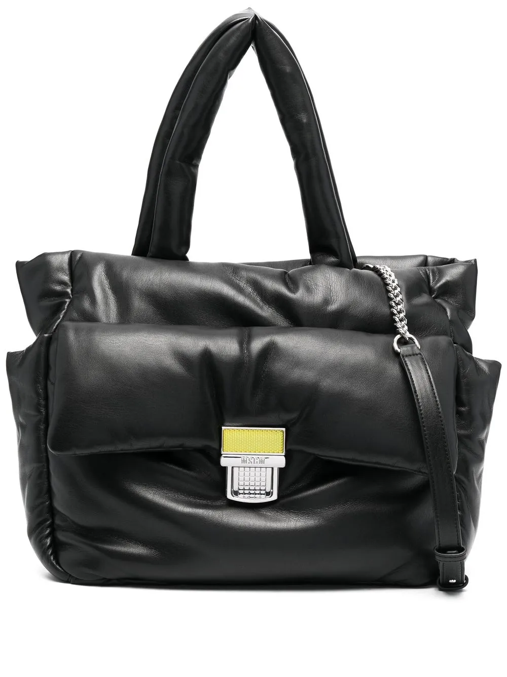 

MSGM quilted push-lock tote bag - Black