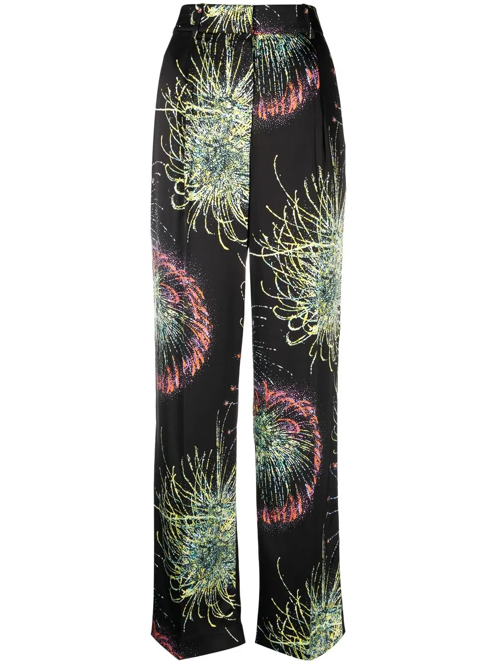 

MSGM pantalones con fuegos artificiales estampados - Negro