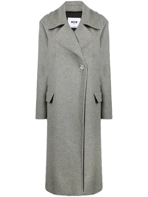 MSGM star-button midi coat