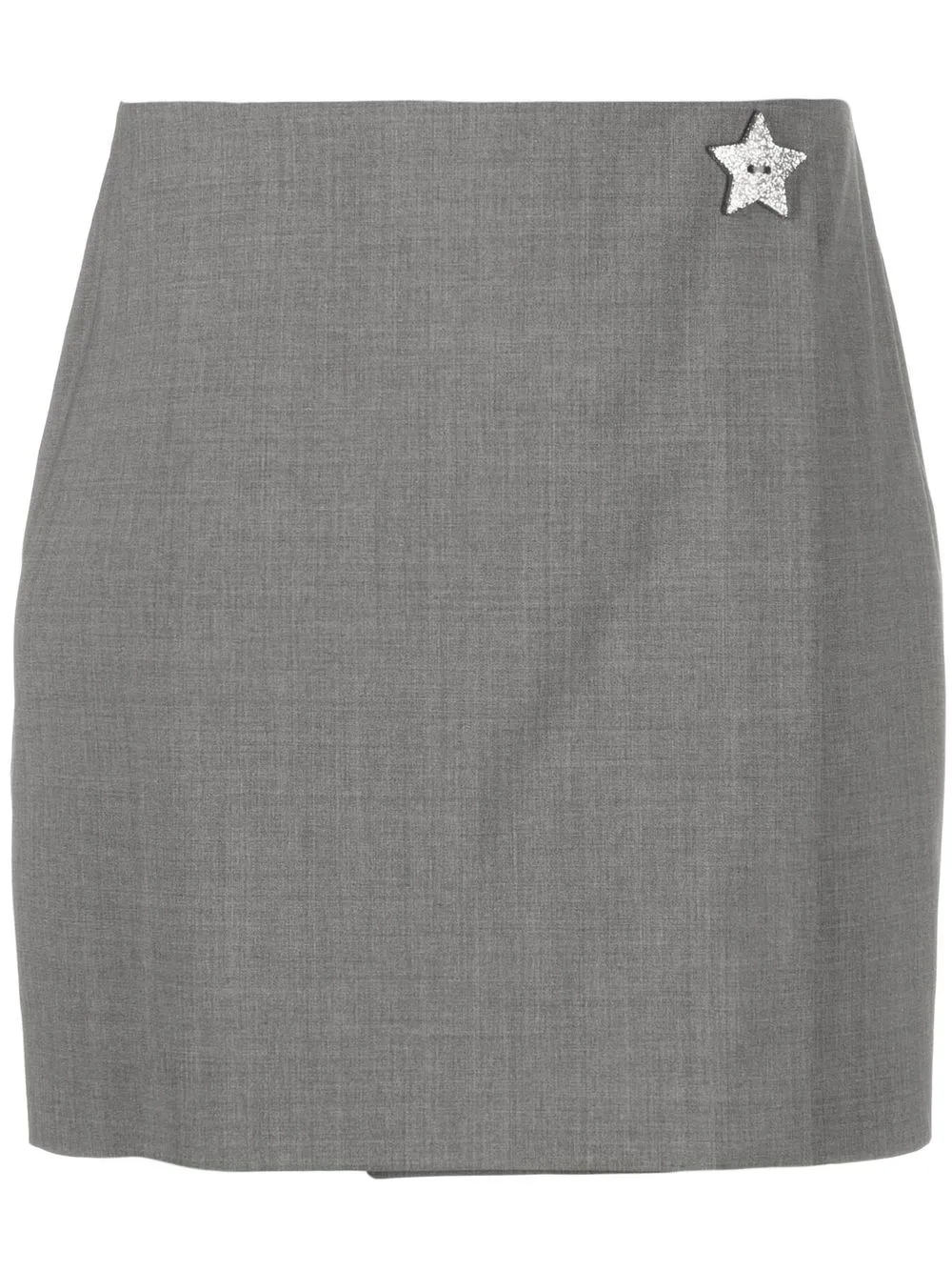 

MSGM button-detail high-waisted skirt - Grey