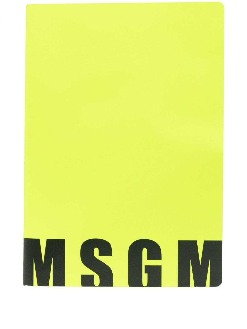 Msgm Logo-print Notebook In Gelb