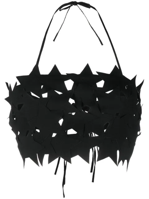 MSGM star-pointed halterneck top