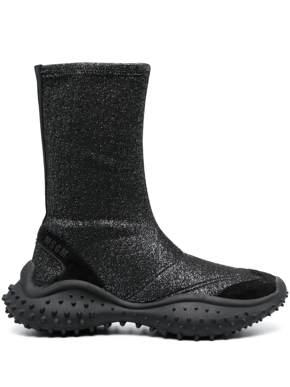 

MSGM glitter-finish ankle boots - Black