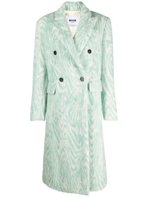 MSGM double-breasted button-fastening coat