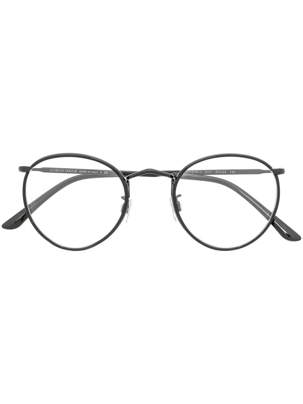 

Giorgio Armani round frame glasses - Black