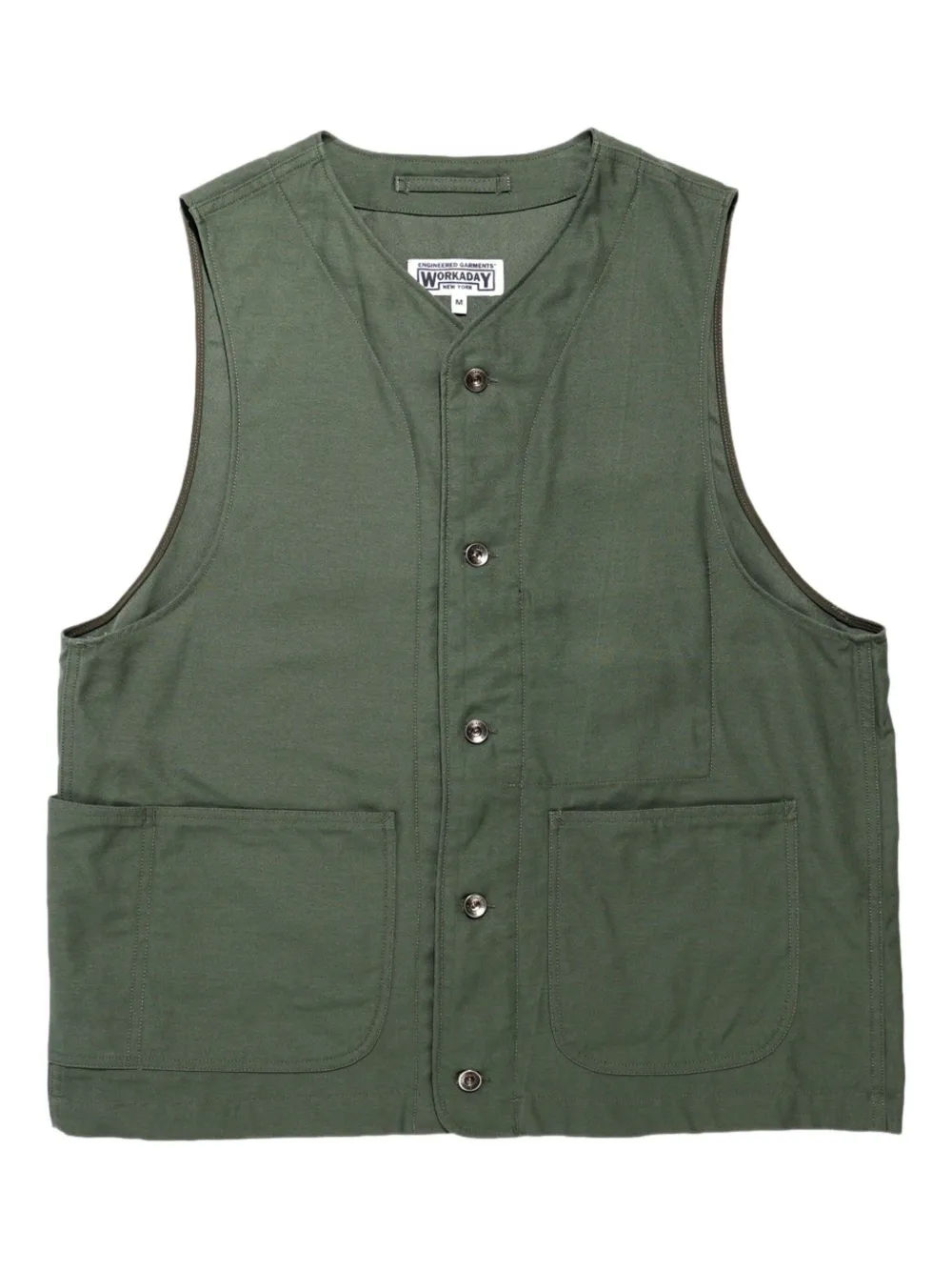 Engineered Garments button-fastening pocket vest | Green | Image 1