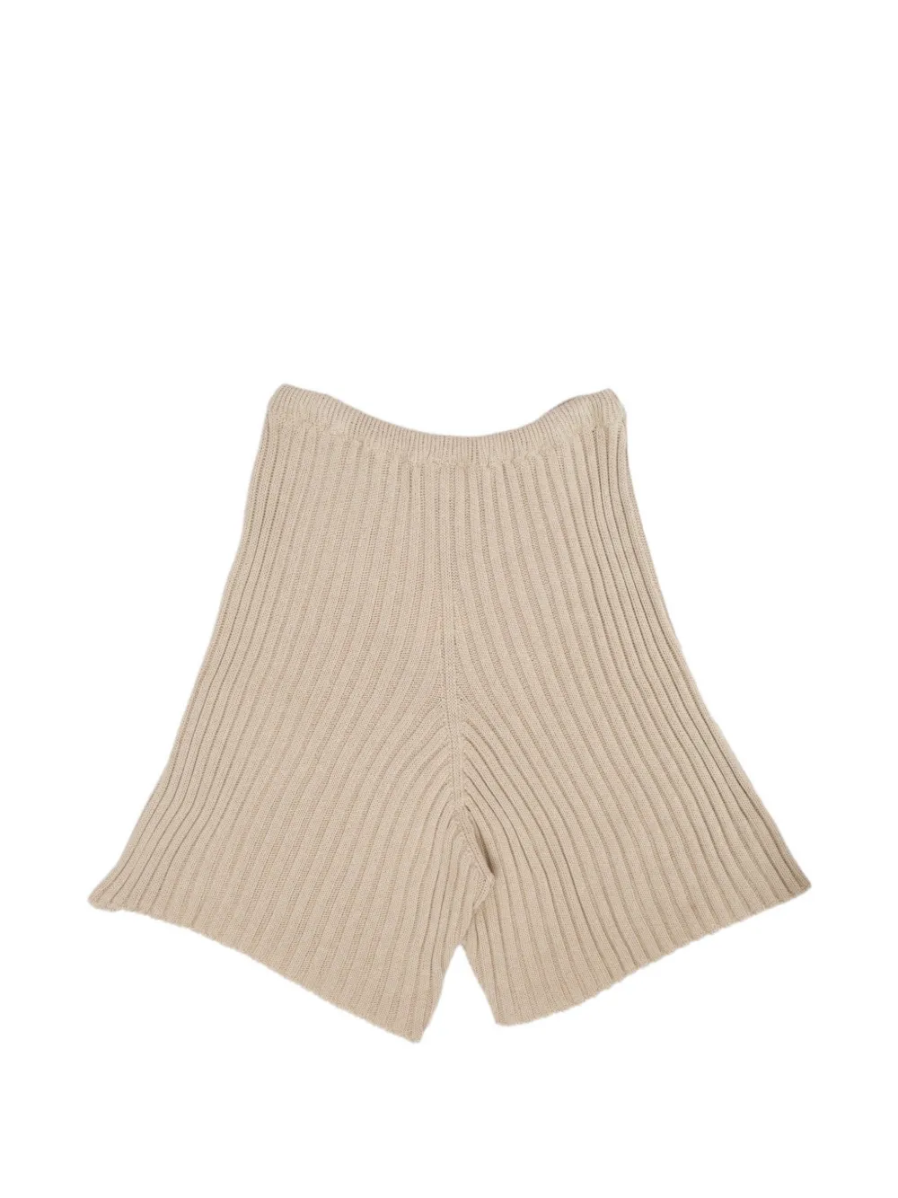Baserange Kai ribgebreide shorts Beige