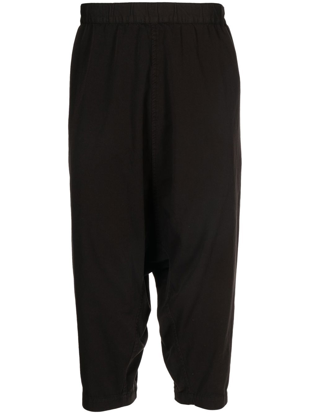 drop-crotch cropped trousers