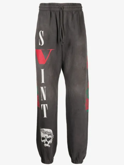 SAINT MXXXXXX x Vlone logo-print joggers