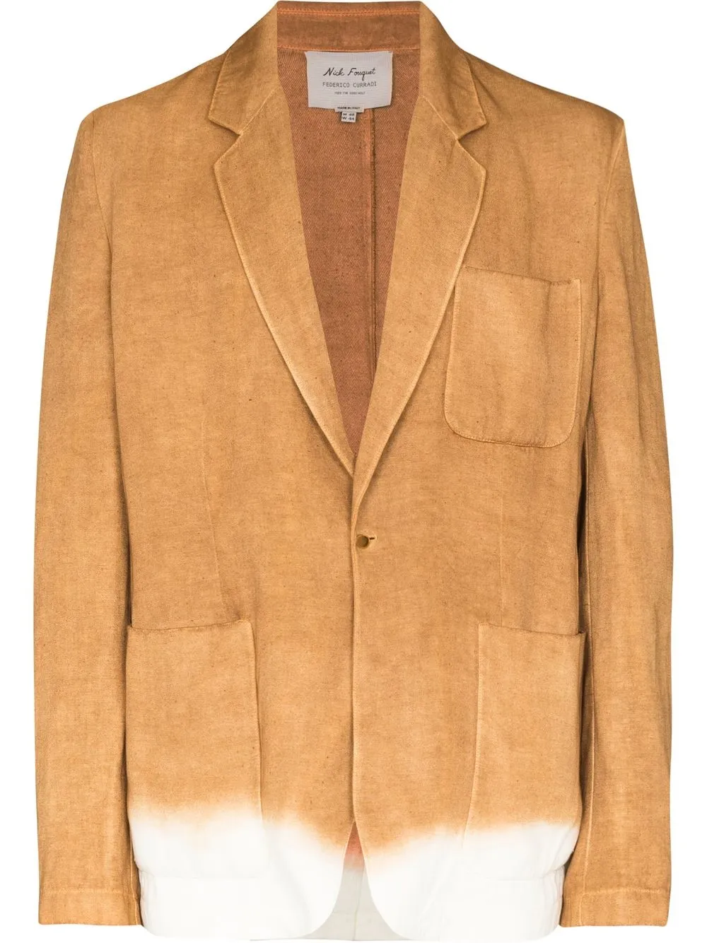 

Nick Fouquet tie-dye single-breasted blazer - Brown