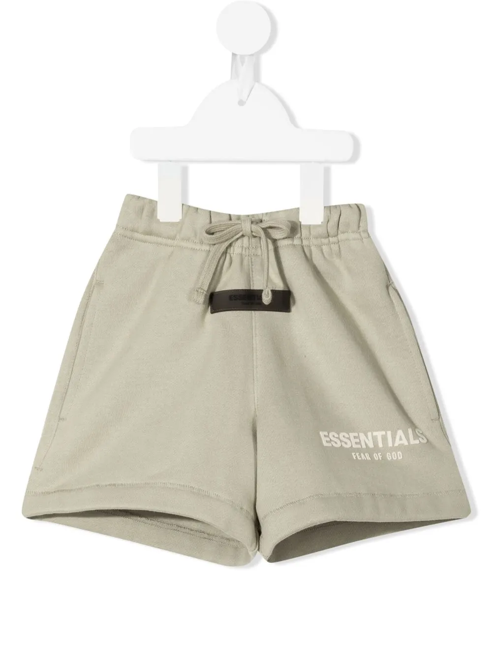

FEAR OF GOD ESSENTIALS logo-print drawstring shorts - Green