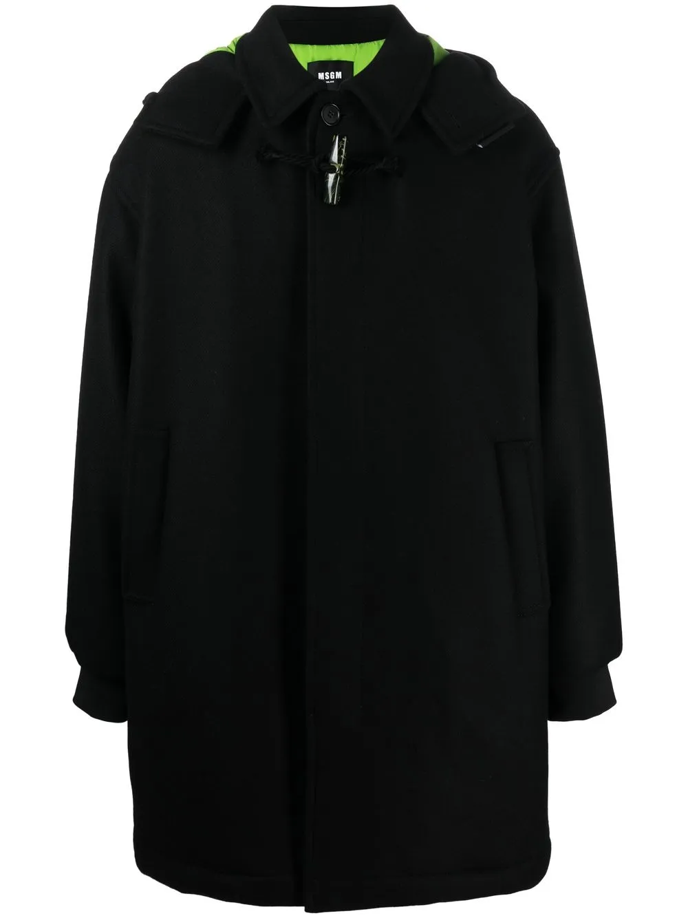 

MSGM toggle-front duffle coat - Black