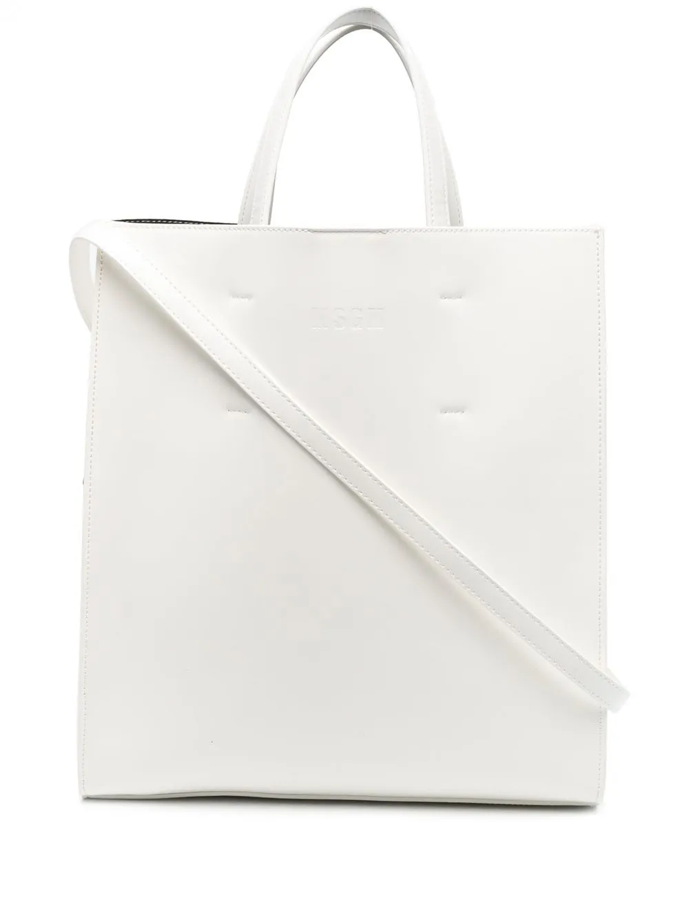 

MSGM tote con logo micro - Blanco